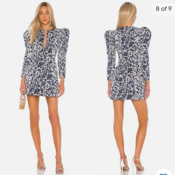 Floral Mini Denim Dress - Picture 6 of 17